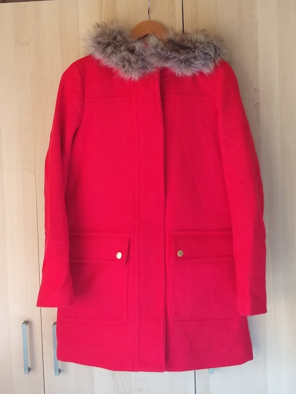 LIKE NEW JCREW Vail Chateau Parka Coat Electric Red 0 Worn 1x! - Picture 5 of 13